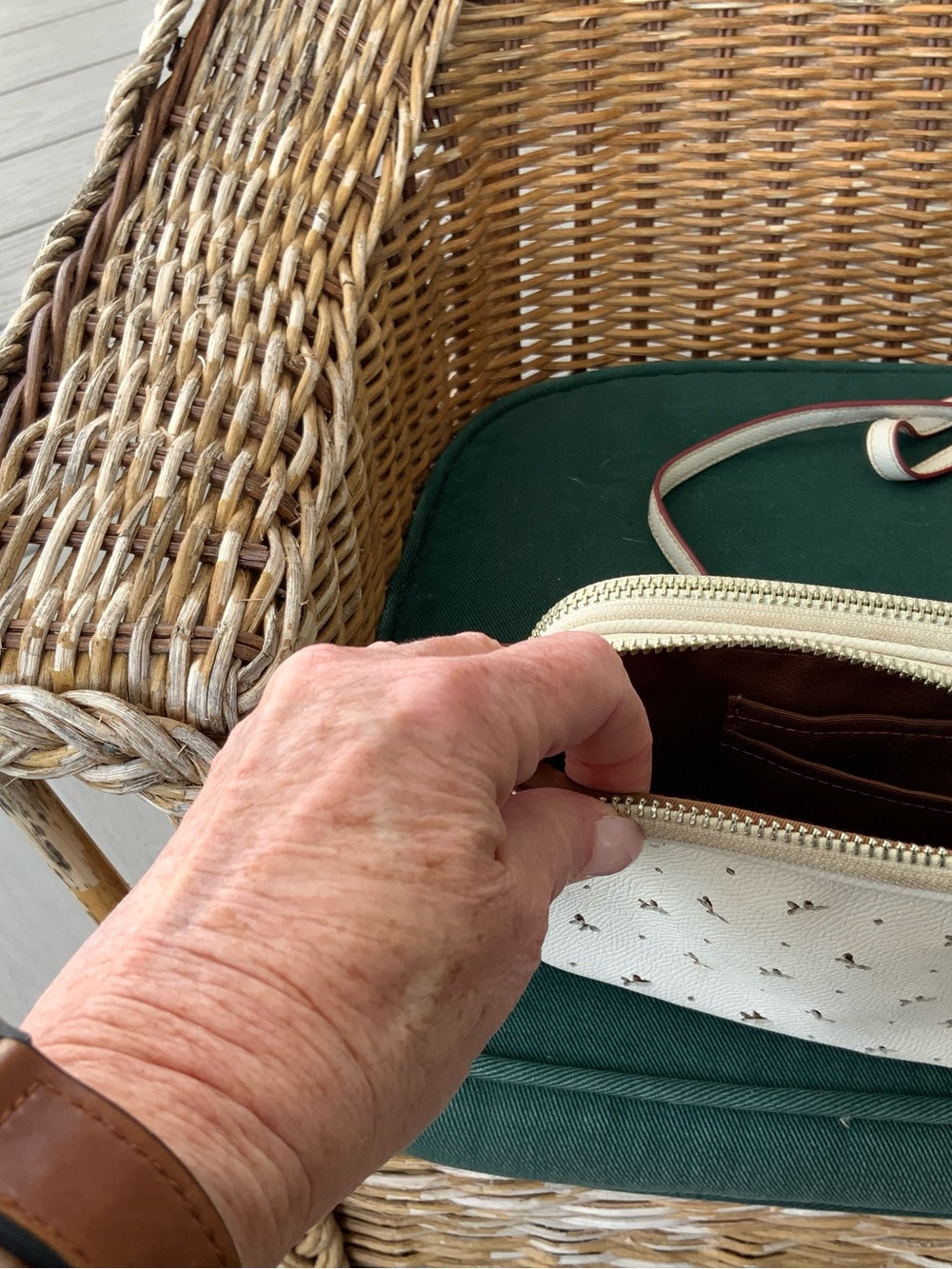 Coach White Perforated Leather Crossbody with Contrast Trim - Picture 4 of 4